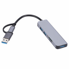 Load image into Gallery viewer, 2302 5 in 1 USB+USB-C/Type-C to USB Multi-function Docking Station HUB Adapter, 2302