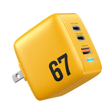 Load image into Gallery viewer, WK WP-U141 67W USB+Double USB-C / Type-C GaN Charger, CN Plug, US Plug, EU Plug, UK Plug