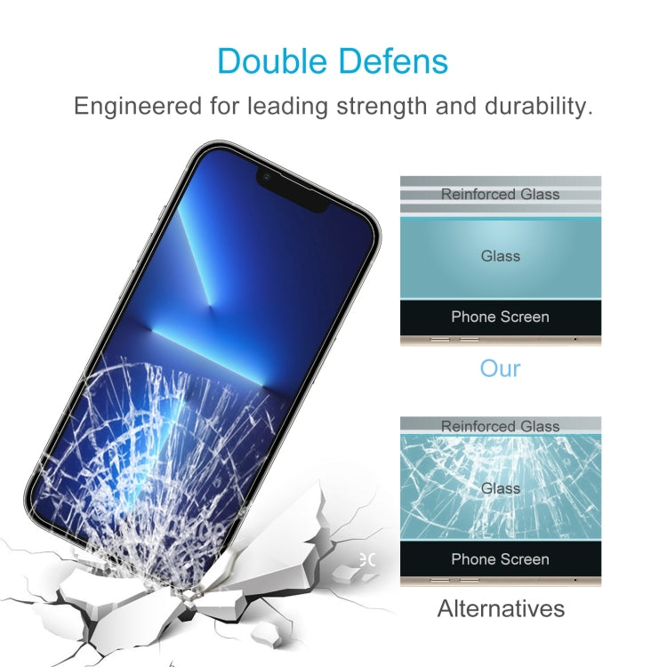 0.26mm 9H 2.5D High Aluminum Tempered Glass Film, For iPhone 16e / 13 / 13 Pro, For iPhone 15 Plus / 15 Pro Max, For iPhone 15 / 15 Pro, For iPhone 14 Plus, For iPhone 14 Pro, For iPhone 14 Pro Max, For iPhone 13 mini, For iPhone 12 Pro Max            ...