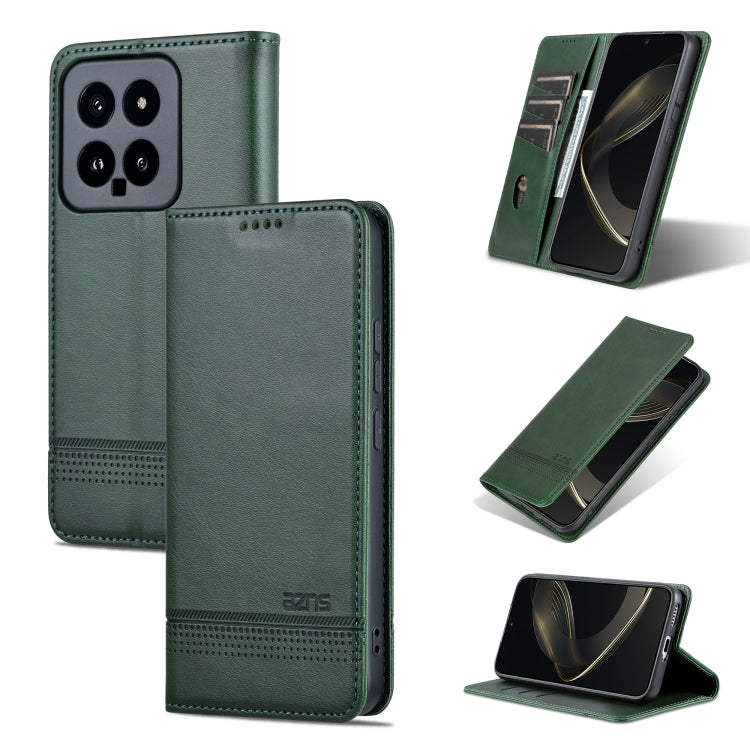 AZNS Magnetic Calf Texture Flip Leather Phone Case, For Xiaomi Redmi Turbo 3, For Xiaomi Redmi Note 13 Pro 4G, For Xiaomi Redmi Note 13 4G, For Xiaomi Redmi K70E, For Xiaomi 14 Ultra, For Xiaomi Redmi 13C / Poco C65, For Xiaomi 14 Pro, For Xiaomi 14