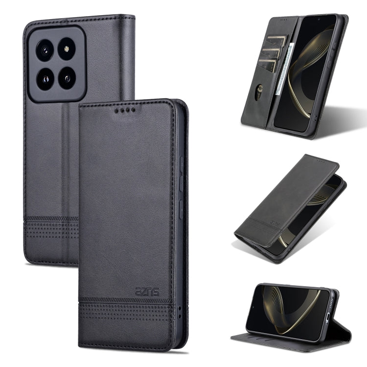 AZNS Magnetic Calf Texture Flip Leather Phone Case, For Xiaomi Redmi Turbo 3, For Xiaomi Redmi Note 13 Pro 4G, For Xiaomi Redmi Note 13 4G, For Xiaomi Redmi K70E, For Xiaomi 14 Ultra, For Xiaomi Redmi 13C / Poco C65, For Xiaomi 14 Pro, For Xiaomi 14