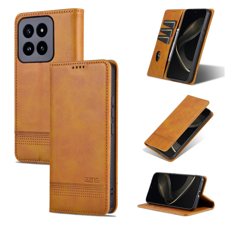 AZNS Magnetic Calf Texture Flip Leather Phone Case, For Xiaomi Redmi Turbo 3, For Xiaomi Redmi Note 13 Pro 4G, For Xiaomi Redmi Note 13 4G, For Xiaomi Redmi K70E, For Xiaomi 14 Ultra, For Xiaomi Redmi 13C / Poco C65, For Xiaomi 14 Pro, For Xiaomi 14