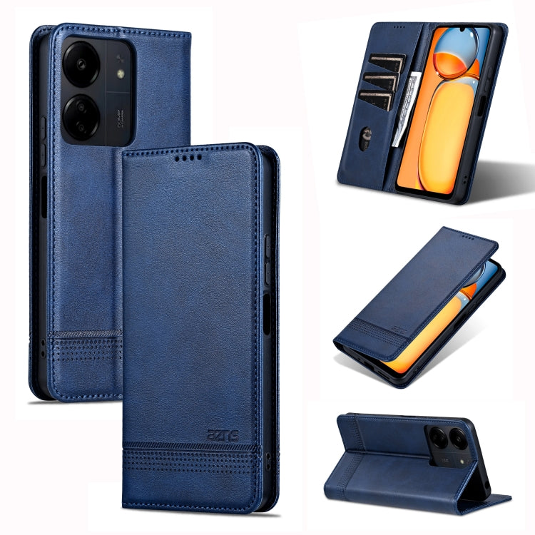 AZNS Magnetic Calf Texture Flip Leather Phone Case, For Xiaomi Redmi Turbo 3, For Xiaomi Redmi Note 13 Pro 4G, For Xiaomi Redmi Note 13 4G, For Xiaomi Redmi K70E, For Xiaomi 14 Ultra, For Xiaomi Redmi 13C / Poco C65, For Xiaomi 14 Pro, For Xiaomi 14