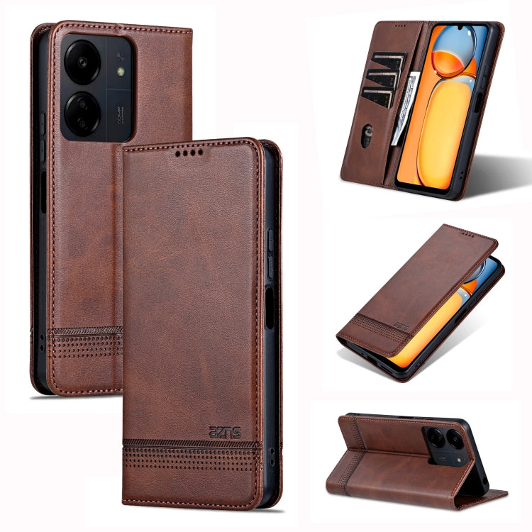 AZNS Magnetic Calf Texture Flip Leather Phone Case, For Xiaomi Redmi Turbo 3, For Xiaomi Redmi Note 13 Pro 4G, For Xiaomi Redmi Note 13 4G, For Xiaomi Redmi K70E, For Xiaomi 14 Ultra, For Xiaomi Redmi 13C / Poco C65, For Xiaomi 14 Pro, For Xiaomi 14