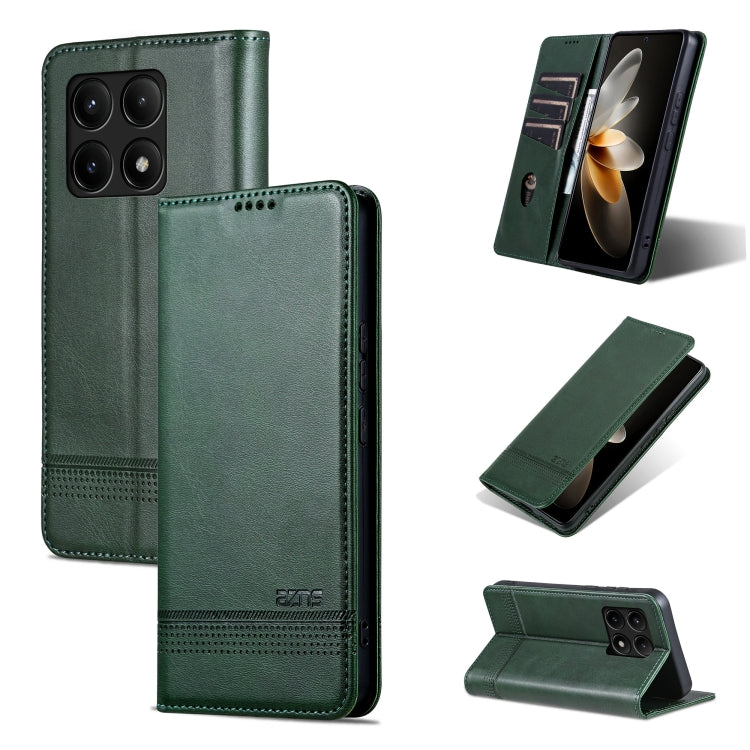 AZNS Magnetic Calf Texture Flip Leather Phone Case, For Xiaomi Redmi Turbo 3, For Xiaomi Redmi Note 13 Pro 4G, For Xiaomi Redmi Note 13 4G, For Xiaomi Redmi K70E, For Xiaomi 14 Ultra, For Xiaomi Redmi 13C / Poco C65, For Xiaomi 14 Pro, For Xiaomi 14