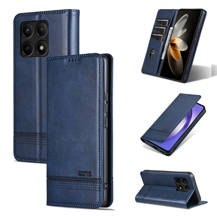 AZNS Magnetic Calf Texture Flip Leather Phone Case, For Xiaomi Redmi Turbo 3, For Xiaomi Redmi Note 13 Pro 4G, For Xiaomi Redmi Note 13 4G, For Xiaomi Redmi K70E, For Xiaomi 14 Ultra, For Xiaomi Redmi 13C / Poco C65, For Xiaomi 14 Pro, For Xiaomi 14