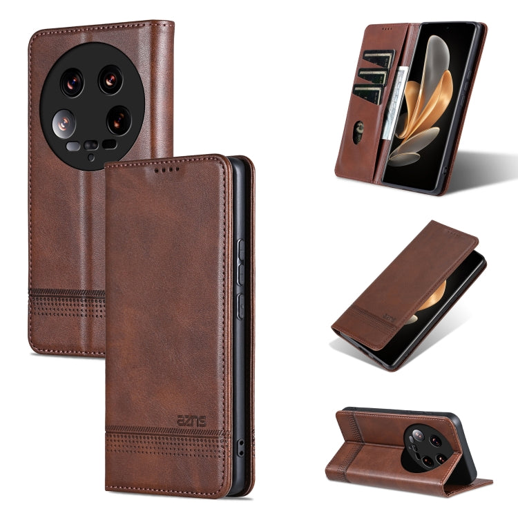 AZNS Magnetic Calf Texture Flip Leather Phone Case, For Xiaomi Redmi Turbo 3, For Xiaomi Redmi Note 13 Pro 4G, For Xiaomi Redmi Note 13 4G, For Xiaomi Redmi K70E, For Xiaomi 14 Ultra, For Xiaomi Redmi 13C / Poco C65, For Xiaomi 14 Pro, For Xiaomi 14