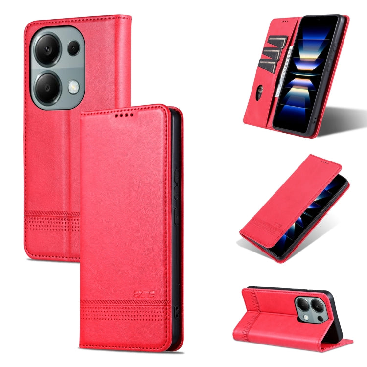 AZNS Magnetic Calf Texture Flip Leather Phone Case, For Xiaomi Redmi Turbo 3, For Xiaomi Redmi Note 13 Pro 4G, For Xiaomi Redmi Note 13 4G, For Xiaomi Redmi K70E, For Xiaomi 14 Ultra, For Xiaomi Redmi 13C / Poco C65, For Xiaomi 14 Pro, For Xiaomi 14