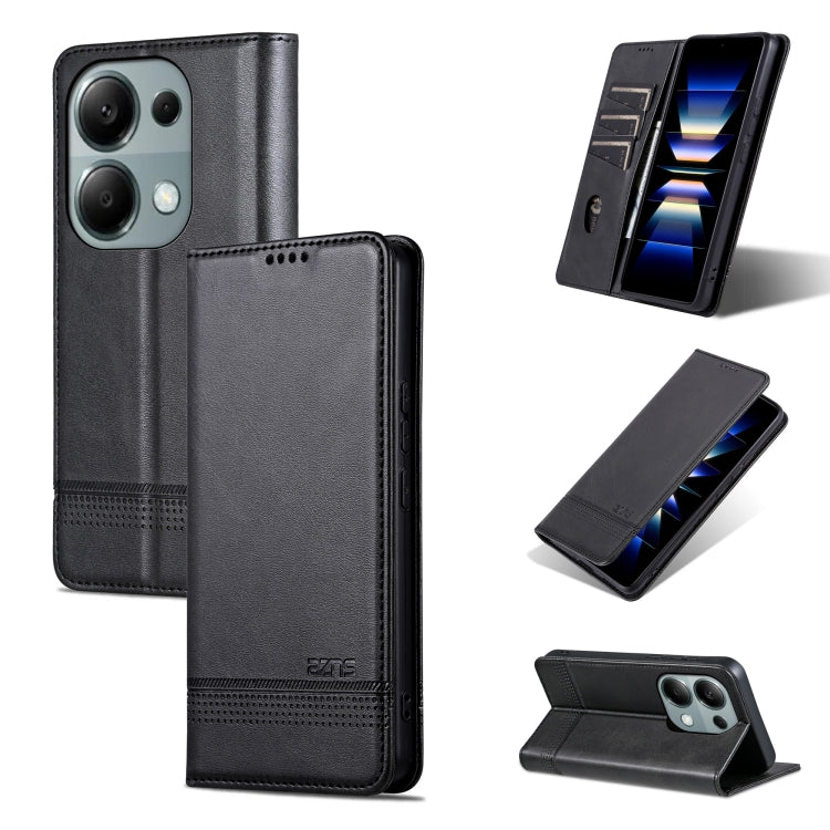 AZNS Magnetic Calf Texture Flip Leather Phone Case, For Xiaomi Redmi Turbo 3, For Xiaomi Redmi Note 13 Pro 4G, For Xiaomi Redmi Note 13 4G, For Xiaomi Redmi K70E, For Xiaomi 14 Ultra, For Xiaomi Redmi 13C / Poco C65, For Xiaomi 14 Pro, For Xiaomi 14