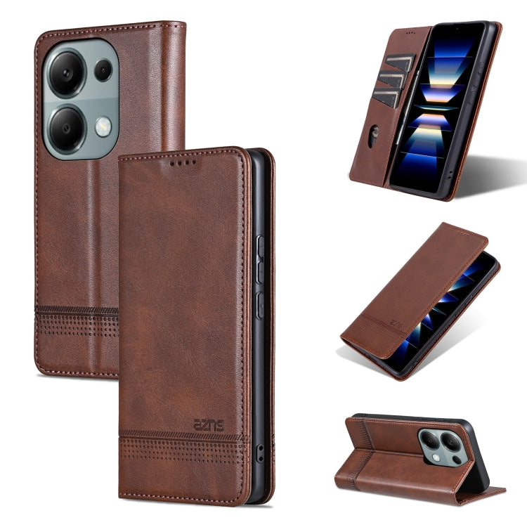 AZNS Magnetic Calf Texture Flip Leather Phone Case, For Xiaomi Redmi Turbo 3, For Xiaomi Redmi Note 13 Pro 4G, For Xiaomi Redmi Note 13 4G, For Xiaomi Redmi K70E, For Xiaomi 14 Ultra, For Xiaomi Redmi 13C / Poco C65, For Xiaomi 14 Pro, For Xiaomi 14