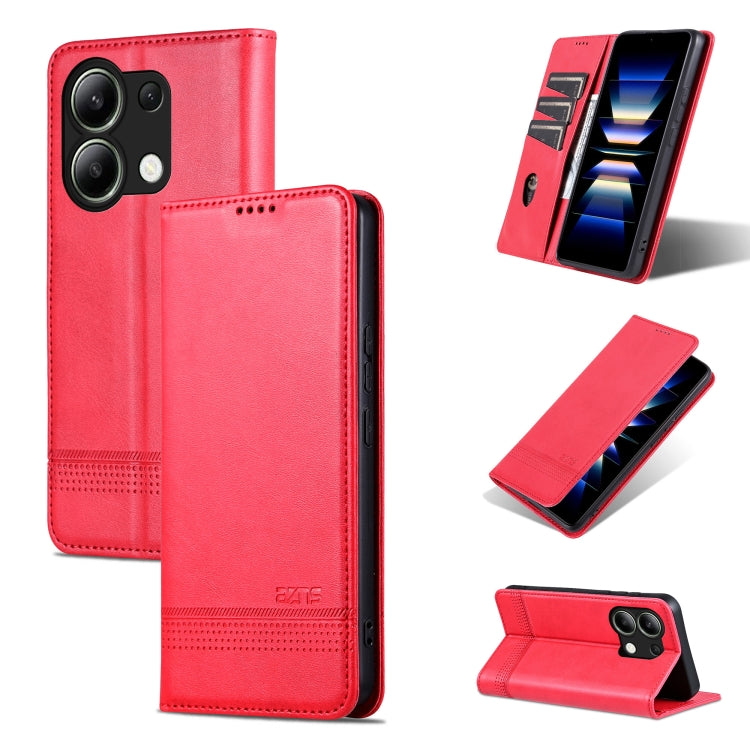AZNS Magnetic Calf Texture Flip Leather Phone Case, For Xiaomi Redmi Turbo 3, For Xiaomi Redmi Note 13 Pro 4G, For Xiaomi Redmi Note 13 4G, For Xiaomi Redmi K70E, For Xiaomi 14 Ultra, For Xiaomi Redmi 13C / Poco C65, For Xiaomi 14 Pro, For Xiaomi 14