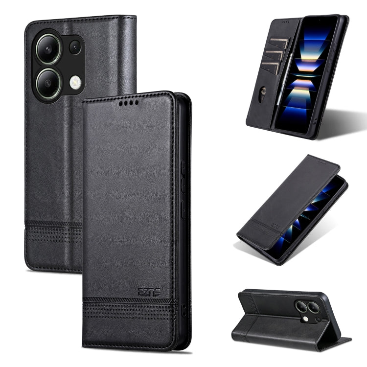 AZNS Magnetic Calf Texture Flip Leather Phone Case, For Xiaomi Redmi Turbo 3, For Xiaomi Redmi Note 13 Pro 4G, For Xiaomi Redmi Note 13 4G, For Xiaomi Redmi K70E, For Xiaomi 14 Ultra, For Xiaomi Redmi 13C / Poco C65, For Xiaomi 14 Pro, For Xiaomi 14