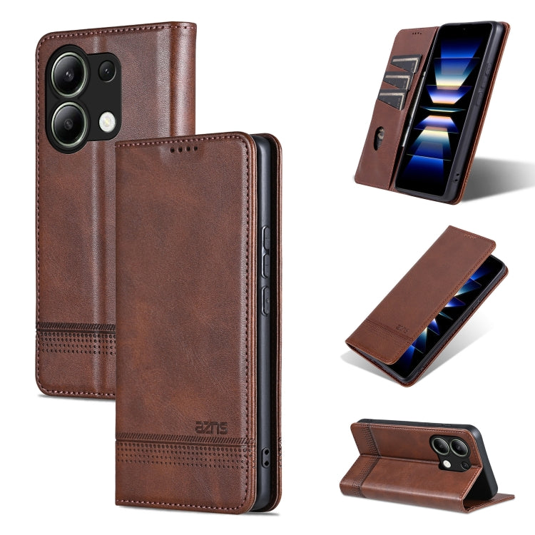 AZNS Magnetic Calf Texture Flip Leather Phone Case, For Xiaomi Redmi Turbo 3, For Xiaomi Redmi Note 13 Pro 4G, For Xiaomi Redmi Note 13 4G, For Xiaomi Redmi K70E, For Xiaomi 14 Ultra, For Xiaomi Redmi 13C / Poco C65, For Xiaomi 14 Pro, For Xiaomi 14