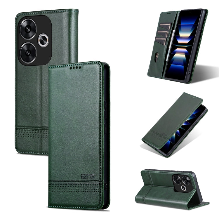 AZNS Magnetic Calf Texture Flip Leather Phone Case, For Xiaomi Redmi Turbo 3, For Xiaomi Redmi Note 13 Pro 4G, For Xiaomi Redmi Note 13 4G, For Xiaomi Redmi K70E, For Xiaomi 14 Ultra, For Xiaomi Redmi 13C / Poco C65, For Xiaomi 14 Pro, For Xiaomi 14
