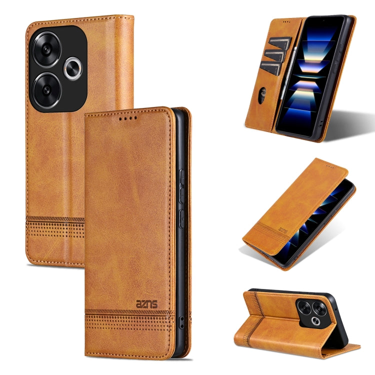 AZNS Magnetic Calf Texture Flip Leather Phone Case, For Xiaomi Redmi Turbo 3, For Xiaomi Redmi Note 13 Pro 4G, For Xiaomi Redmi Note 13 4G, For Xiaomi Redmi K70E, For Xiaomi 14 Ultra, For Xiaomi Redmi 13C / Poco C65, For Xiaomi 14 Pro, For Xiaomi 14