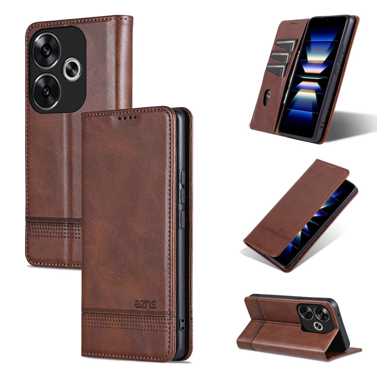 AZNS Magnetic Calf Texture Flip Leather Phone Case, For Xiaomi Redmi Turbo 3, For Xiaomi Redmi Note 13 Pro 4G, For Xiaomi Redmi Note 13 4G, For Xiaomi Redmi K70E, For Xiaomi 14 Ultra, For Xiaomi Redmi 13C / Poco C65, For Xiaomi 14 Pro, For Xiaomi 14