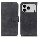 KHAZNEH Retro Texture Leather Phone Case, For iPhone 18 Pro / 17 Pro, For iPhone 18 Pro Max/17 Pro Max, For iPhone 16e / 17e, For iPhone 17, For iPhone Air, For iPhone 16 Pro Max, For iPhone 16 Pro, For iPhone 16 Plus, For iPhone 16, For iPhone 15 Pro ...