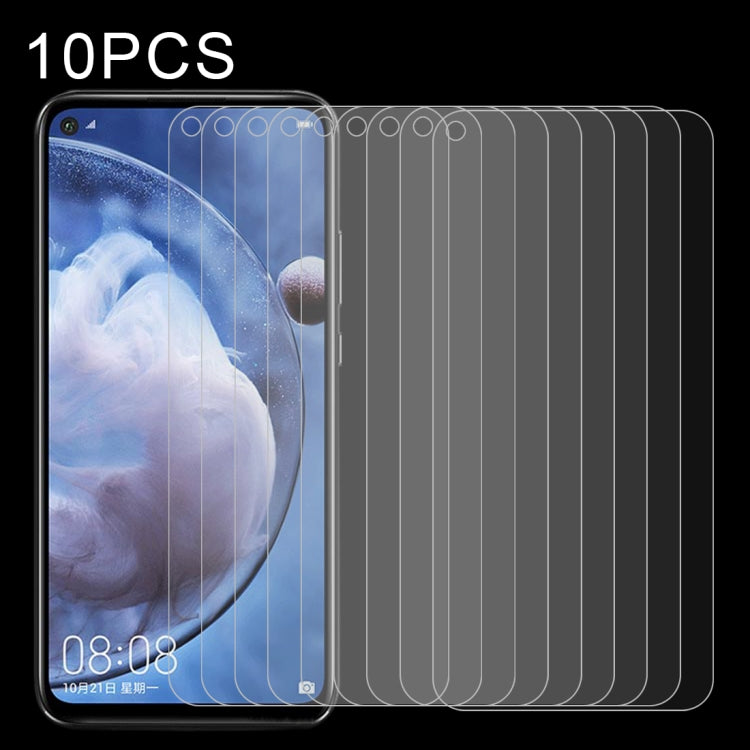 10 PCS Half-screen Transparent Tempered Glass Film