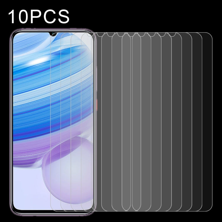 10 PCS Half-screen Transparent Tempered Glass Film