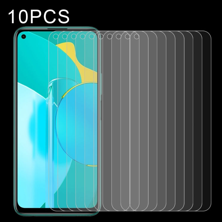 10 PCS Half-screen Transparent Tempered Glass Film