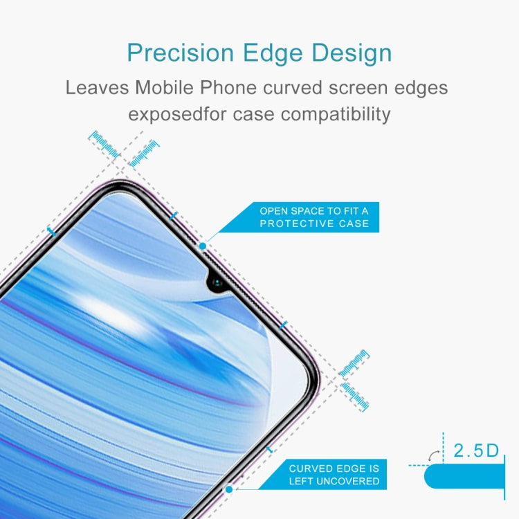 For Xiaomi Redmi 10X 4G 10 PCS Half-screen Transparent Tempered Glass Film