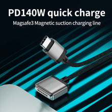 Load image into Gallery viewer, 140W Type-C to Magsafe 3 Magnetic Charging Cable, Silver, Blue