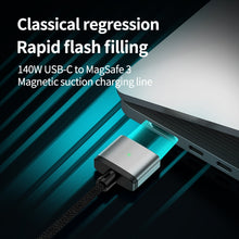 Load image into Gallery viewer, 140W Type-C to Magsafe 3 Magnetic Charging Cable, Silver, Blue