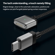 Load image into Gallery viewer, 140W Type-C to Magsafe 3 Magnetic Charging Cable, Silver, Blue
