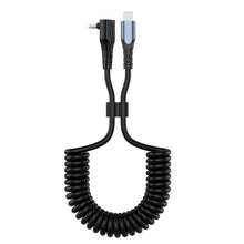 Load image into Gallery viewer, Elbow Spring Charging Data Cable, Length: 1.5m, Type-C to 8 Pin, Type-C to 8 Pin + Type-C