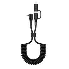 Load image into Gallery viewer, Elbow Spring Charging Data Cable, Length: 1.5m, Type-C to 8 Pin, Type-C to 8 Pin + Type-C