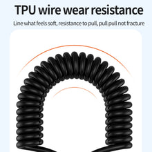 Load image into Gallery viewer, Elbow Spring Charging Data Cable, Length: 1.5m, Type-C to 8 Pin, Type-C to 8 Pin + Type-C