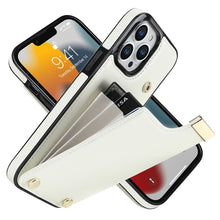 Load image into Gallery viewer, Metal Buckle Card Slots Phone Case, For iPhone 14 Pro, For iPhone 14 Pro Max, For iPhone SE 2022 / 2020 / 8 / 7, For iPhone 13 Pro Max, For iPhone 13 Pro, For iPhone 12 / 12 Pro, For iPhone 12 Pro Max, For iPhone 11 Pro Max