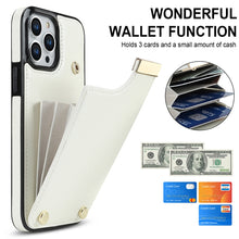 Load image into Gallery viewer, Metal Buckle Card Slots Phone Case, For iPhone 14 Pro, For iPhone 14 Pro Max, For iPhone SE 2022 / 2020 / 8 / 7, For iPhone 13 Pro Max, For iPhone 13 Pro, For iPhone 12 / 12 Pro, For iPhone 12 Pro Max, For iPhone 11 Pro Max