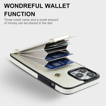 Load image into Gallery viewer, Metal Buckle Card Slots Phone Case, For iPhone 14 Pro, For iPhone 14 Pro Max, For iPhone SE 2022 / 2020 / 8 / 7, For iPhone 13 Pro Max, For iPhone 13 Pro, For iPhone 12 / 12 Pro, For iPhone 12 Pro Max, For iPhone 11 Pro Max