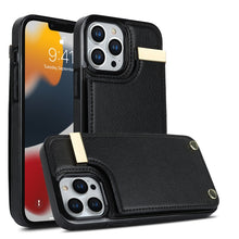 Load image into Gallery viewer, Metal Buckle Card Slots Phone Case, For iPhone 14 Pro, For iPhone 14 Pro Max, For iPhone SE 2022 / 2020 / 8 / 7, For iPhone 13 Pro Max, For iPhone 13 Pro, For iPhone 12 / 12 Pro, For iPhone 12 Pro Max, For iPhone 11 Pro Max
