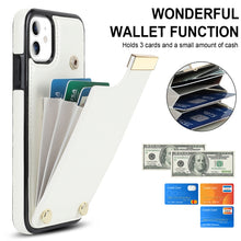 Load image into Gallery viewer, Metal Buckle Card Slots Phone Case, For iPhone 11, For iPhone 11 Pro, For iPhone XS Max, For iPhone 8 Plus / 7 Plus