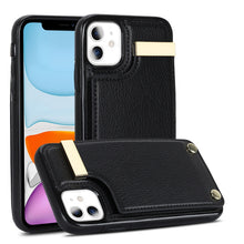 Load image into Gallery viewer, Metal Buckle Card Slots Phone Case, For iPhone 11, For iPhone 11 Pro, For iPhone XS Max, For iPhone 8 Plus / 7 Plus