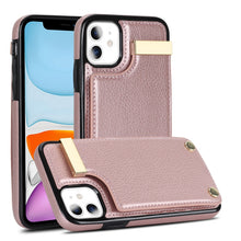 Load image into Gallery viewer, Metal Buckle Card Slots Phone Case, For iPhone 11, For iPhone 11 Pro, For iPhone XS Max, For iPhone 8 Plus / 7 Plus