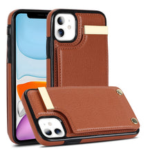 Load image into Gallery viewer, Metal Buckle Card Slots Phone Case, For iPhone 11, For iPhone 11 Pro, For iPhone XS Max, For iPhone 8 Plus / 7 Plus