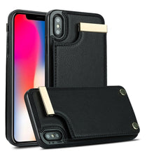 Load image into Gallery viewer, Metal Buckle Card Slots Phone Case, For iPhone 11, For iPhone 11 Pro, For iPhone XS Max, For iPhone 8 Plus / 7 Plus