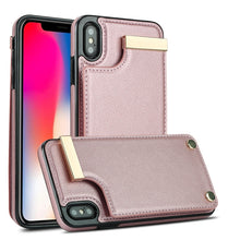 Load image into Gallery viewer, Metal Buckle Card Slots Phone Case, For iPhone 11, For iPhone 11 Pro, For iPhone XS Max, For iPhone 8 Plus / 7 Plus