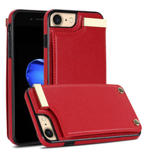 Load image into Gallery viewer, Metal Buckle Card Slots Phone Case, For iPhone 14 Pro, For iPhone 14 Pro Max, For iPhone SE 2022 / 2020 / 8 / 7, For iPhone 13 Pro Max, For iPhone 13 Pro, For iPhone 12 / 12 Pro, For iPhone 12 Pro Max, For iPhone 11 Pro Max