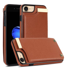Load image into Gallery viewer, Metal Buckle Card Slots Phone Case, For iPhone 14 Pro, For iPhone 14 Pro Max, For iPhone SE 2022 / 2020 / 8 / 7, For iPhone 13 Pro Max, For iPhone 13 Pro, For iPhone 12 / 12 Pro, For iPhone 12 Pro Max, For iPhone 11 Pro Max