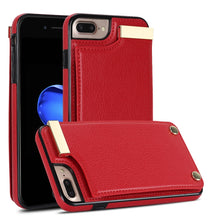 Load image into Gallery viewer, Metal Buckle Card Slots Phone Case, For iPhone 11, For iPhone 11 Pro, For iPhone XS Max, For iPhone 8 Plus / 7 Plus
