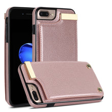 Load image into Gallery viewer, Metal Buckle Card Slots Phone Case, For iPhone 11, For iPhone 11 Pro, For iPhone XS Max, For iPhone 8 Plus / 7 Plus