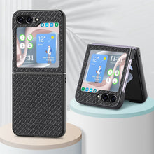 Load image into Gallery viewer, Carbon Fiber Fold Back Phone Case