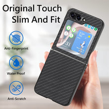 Load image into Gallery viewer, Carbon Fiber Fold Back Phone Case