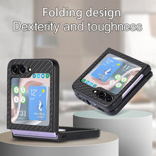 Load image into Gallery viewer, Carbon Fiber Fold Back Phone Case