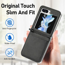 Load image into Gallery viewer, Litchi Texture PU Card Fold Back Phone Case, For Samsung Galaxy Z Flip5