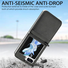 Load image into Gallery viewer, Litchi Texture PU Card Fold Back Phone Case, For Samsung Galaxy Z Flip5